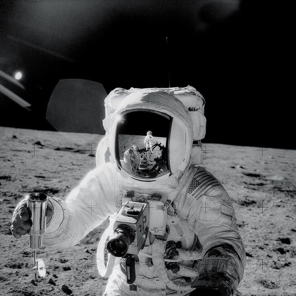 Alan Bean wearing an Omega Speedmaster (Apollo 12)
