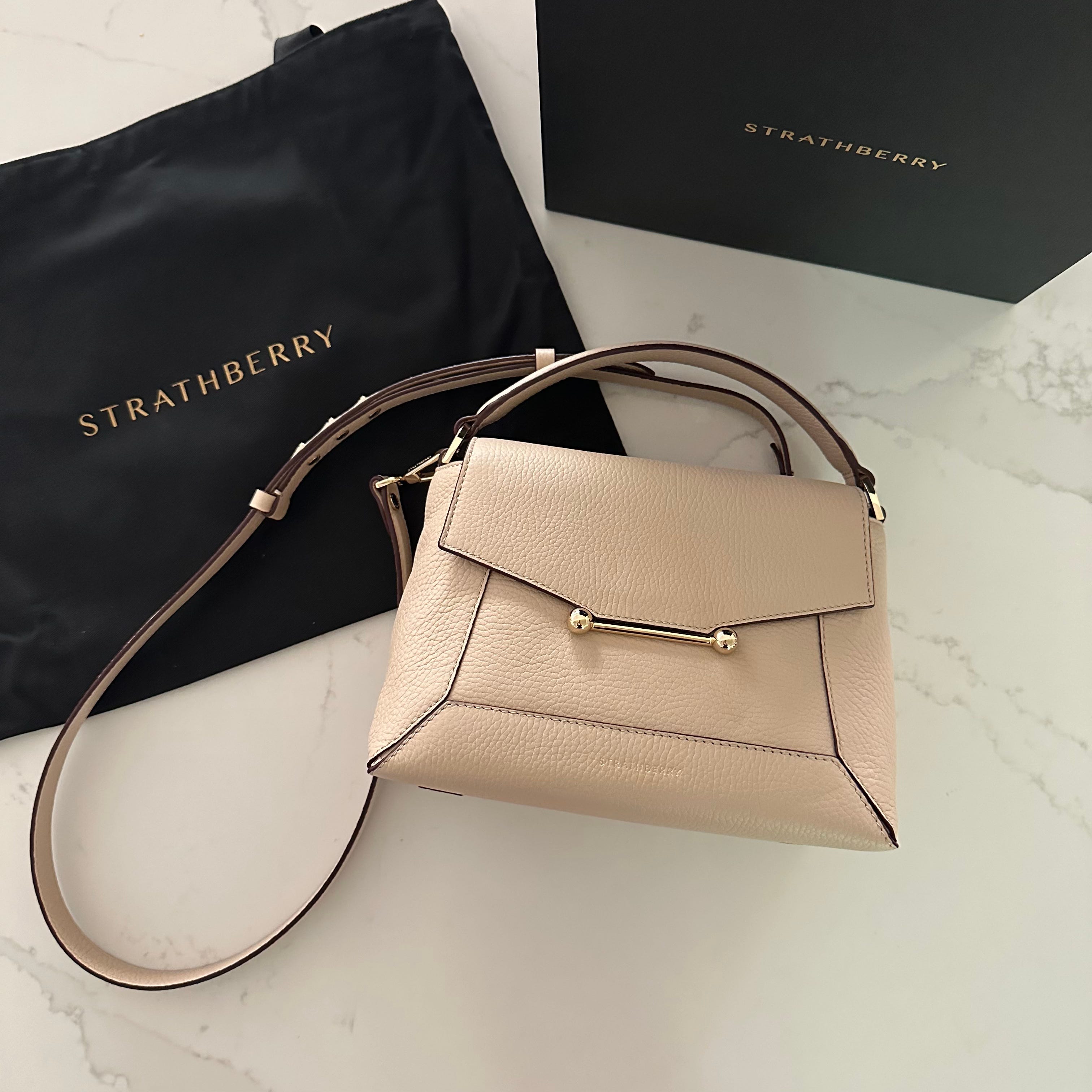 ストラスベリー　モザイク　oat ストラスベリー - Mosaic Bag - Grey | Strathberry 日本 / Japan