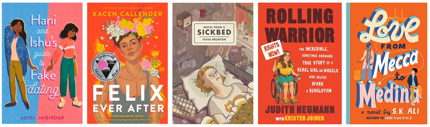 Cover art for the five books listed in the caption below. Cover art for the five books listed in the caption below.