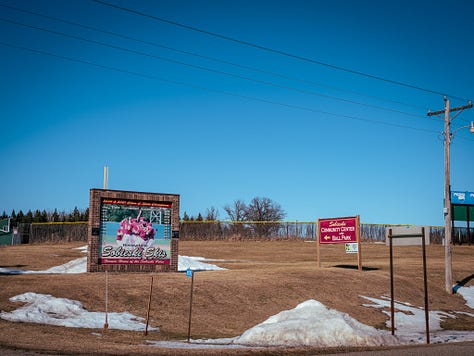 Various photos of the essential elements of small town life