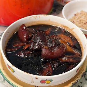 day one of preserving my grandma’s recipe: pig trotter vinegar