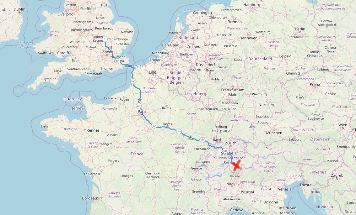 A map with an X over Switzerland