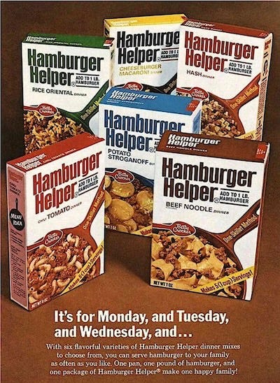 image of six Hamburger Helper boxes image of six Hamburger Helper boxes