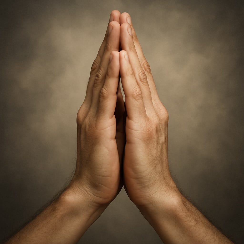 Image of two hands touching each other