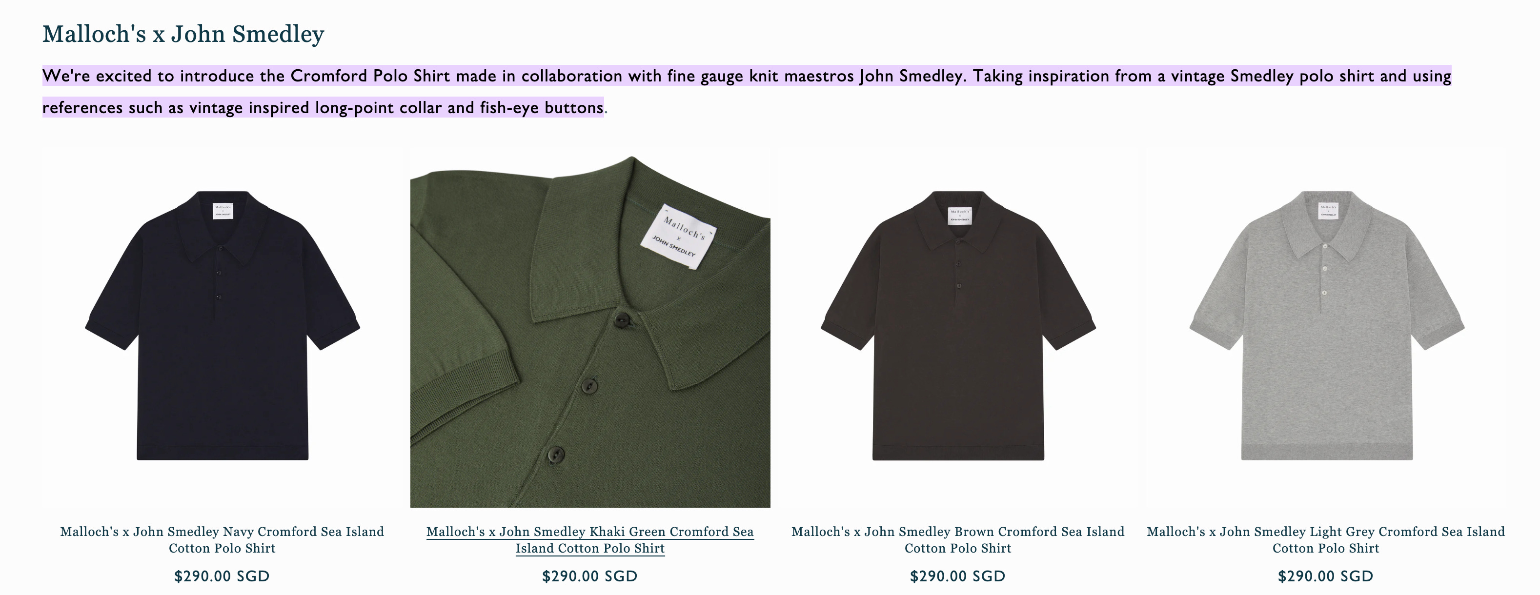 John Smedley | Royal Warrant Sea Island Cotton & Fine Wool