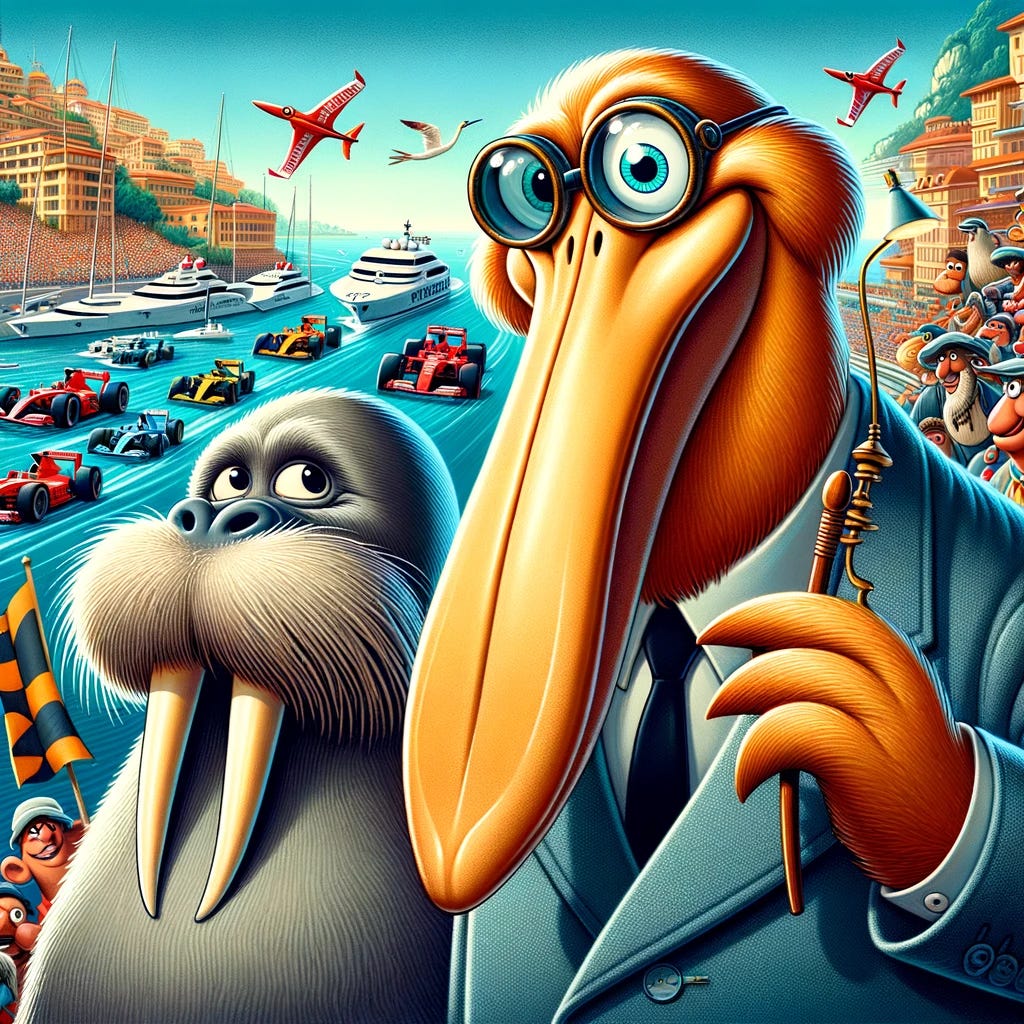 Pelican and a walrus muppets 2 Pelican and a walrus muppets 2