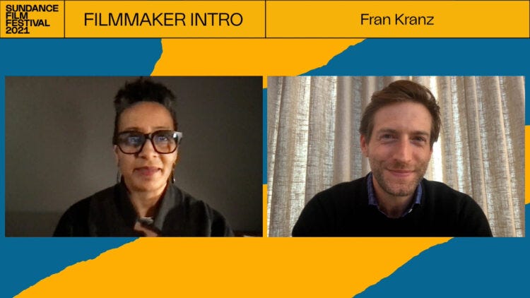 Director of the Sundance Film Festival Tabitha Jackson and director Fran Kranz at the virtual Premiere of Mass by Fran Kranz, an official selection of the Premieres section at the 2021 Sundance Film Festival. © 2021 Sundance Institute.