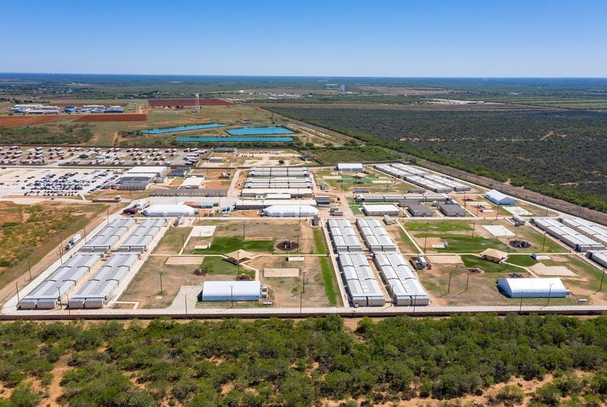 South Texas Family Residential Center, an ICE detention center in Dilley on Sept. 30, 2020.