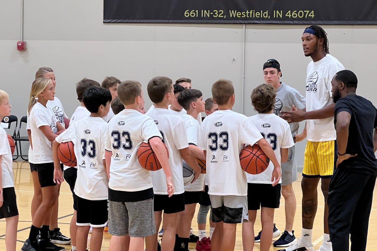 Myles Turner hosted over a hundred campers last week in Westfield, Ind.