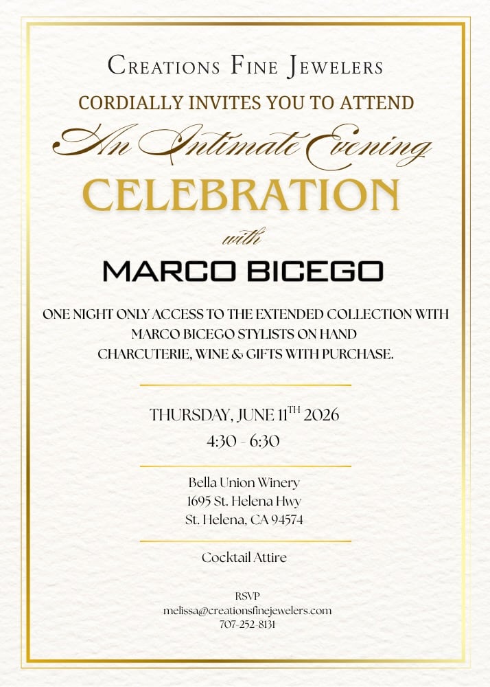 Invitation for event, and gold chains modeled on partial busts in front of bar