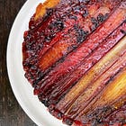 the rhubarb patch + a rhubarb & hibiscus upside down cake 