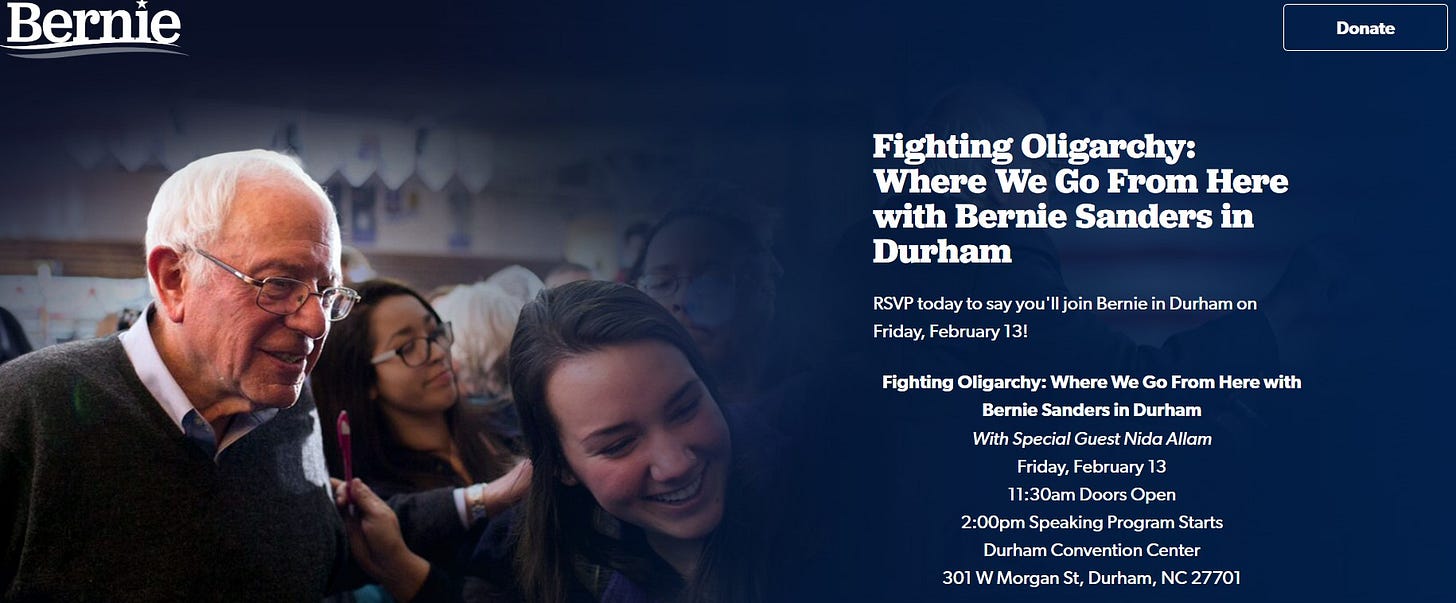Quick Hit: Bernie bringing 