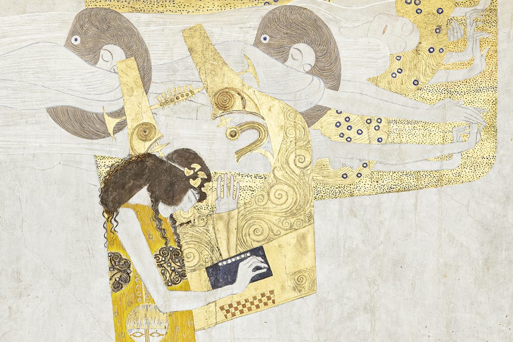 Gustav Klimt, Beethovenfries, 1902, detail, photo: Jorit Aust