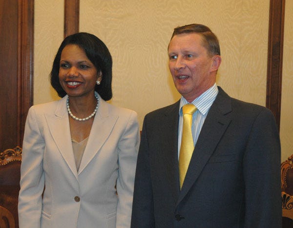 Photo: Secretary Rice With Russian Minister of Defense Sergey Ivanov