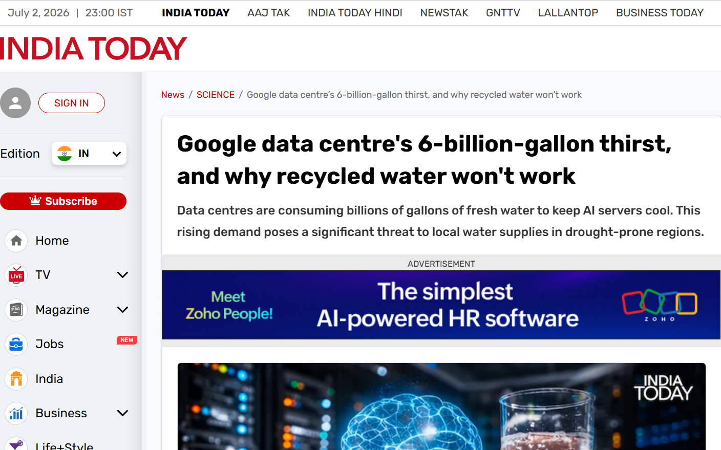 https://www.indiatoday.in/science/story/google-ai-data-centre-water-consumption-environmental-impact-fresh-water-cooling-2871047-2026-02-20 https://www.indiatoday.in/science/story/google-ai-data-centre-water-consumption-environmental-impact-fresh-water-cooling-2871047-2026-02-20