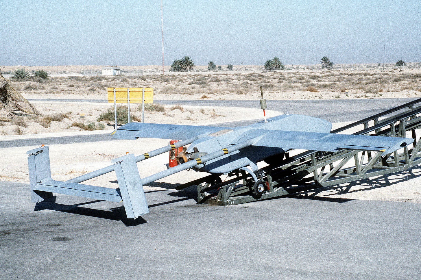 RQ-2 Pioneer on launch rail