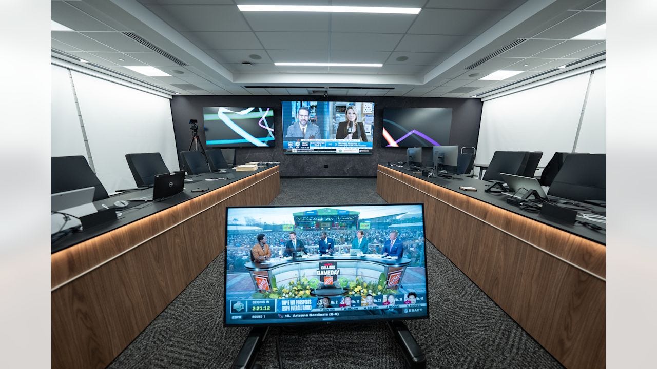 Scenes from the 2025 Draft War Room at the Atlanta Falcons Training Facility in Flowery Branch, Ga. on Thursday, April 24, 2025. (Jay Bendlin/Atlanta Falcons)
