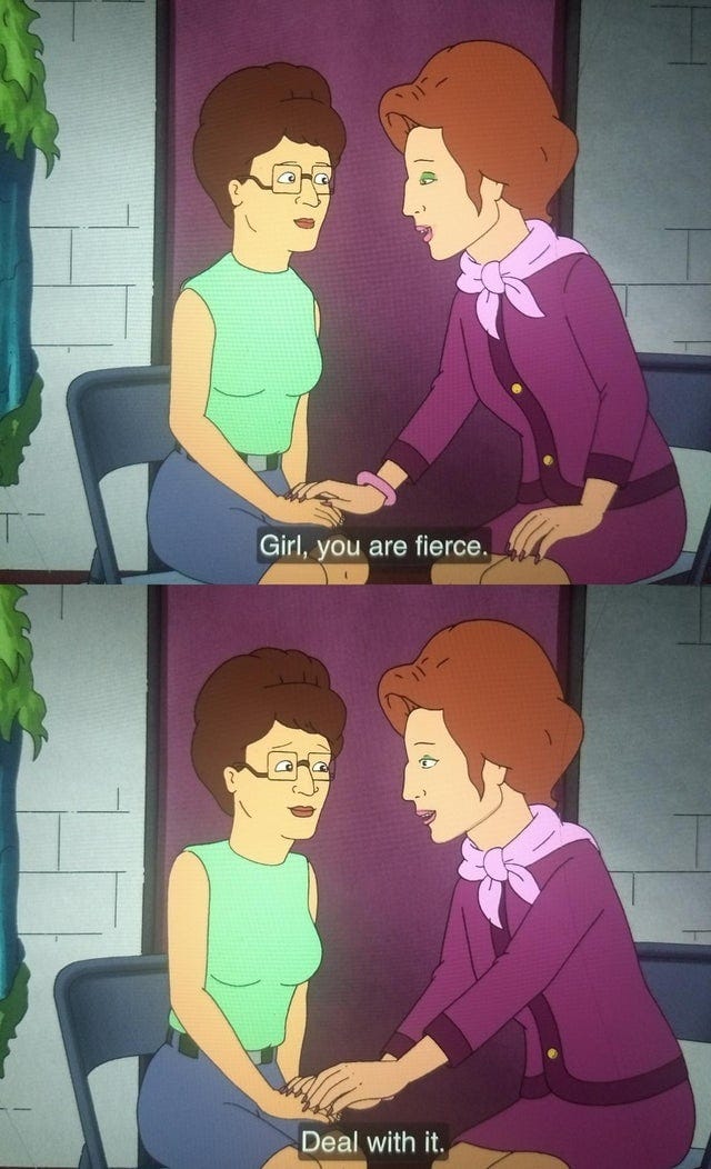 r/KingOfTheHill - Caroline Appreciation Post: Drag Hurts No One