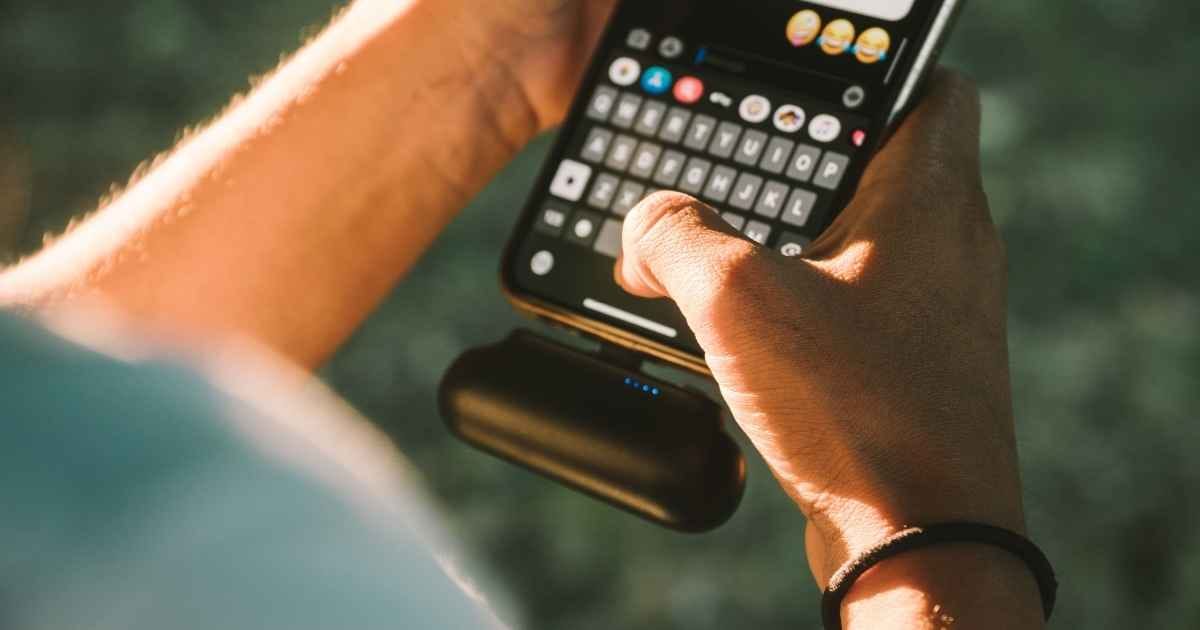 person holding phone
