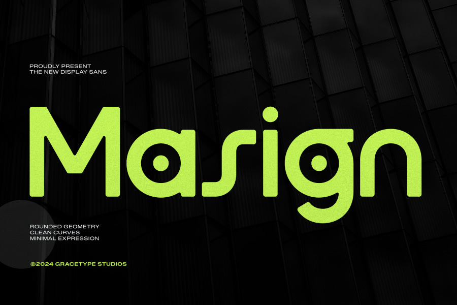 Masign Futuristic Display Sans Serif