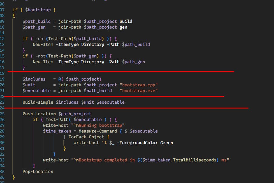 C/C++ Toolchain usage on Windows from scratch with just PowerShell
