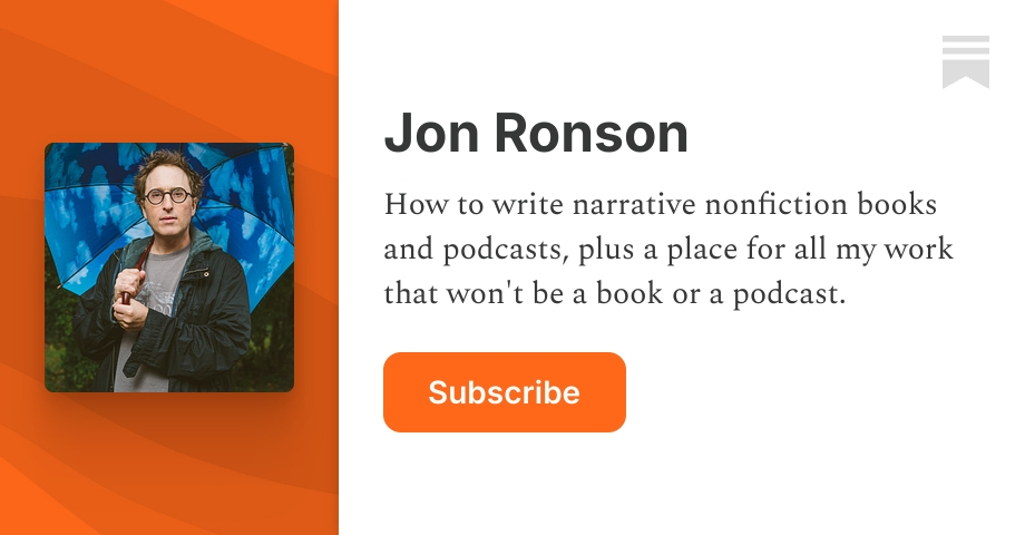 Jon Ronson | Substack