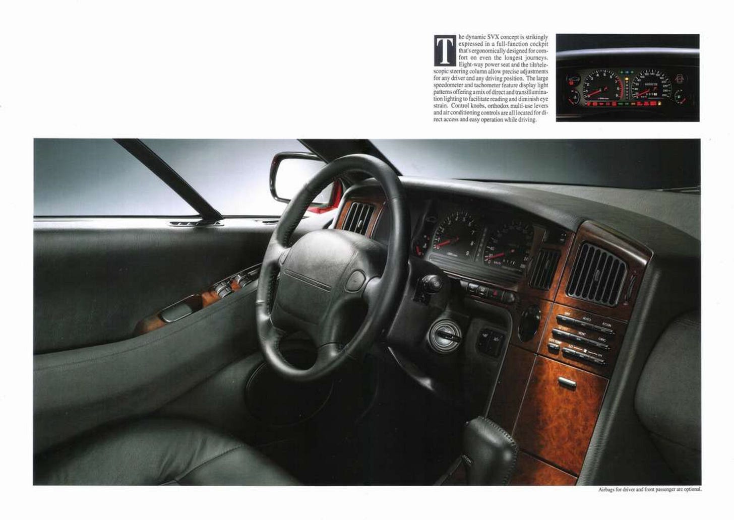 Subaru SVX 1994 brochure interior