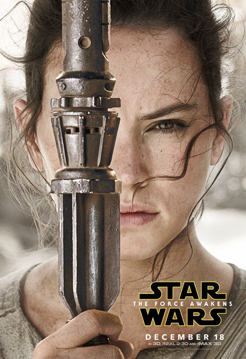 Star Wars The Force Awakens Rey poster