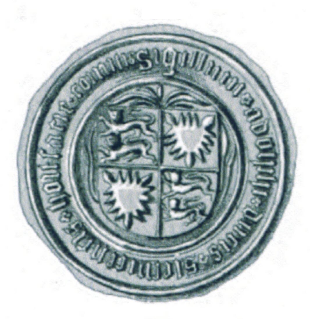 Seal of Adolf, Duke of Schleswig, taken from https://en.wikipedia.org/wiki/Adolph_VIII,_Count_of_Holstein#/media/File:Seal_Adolf_VIII._(Holstein)_01.jpg