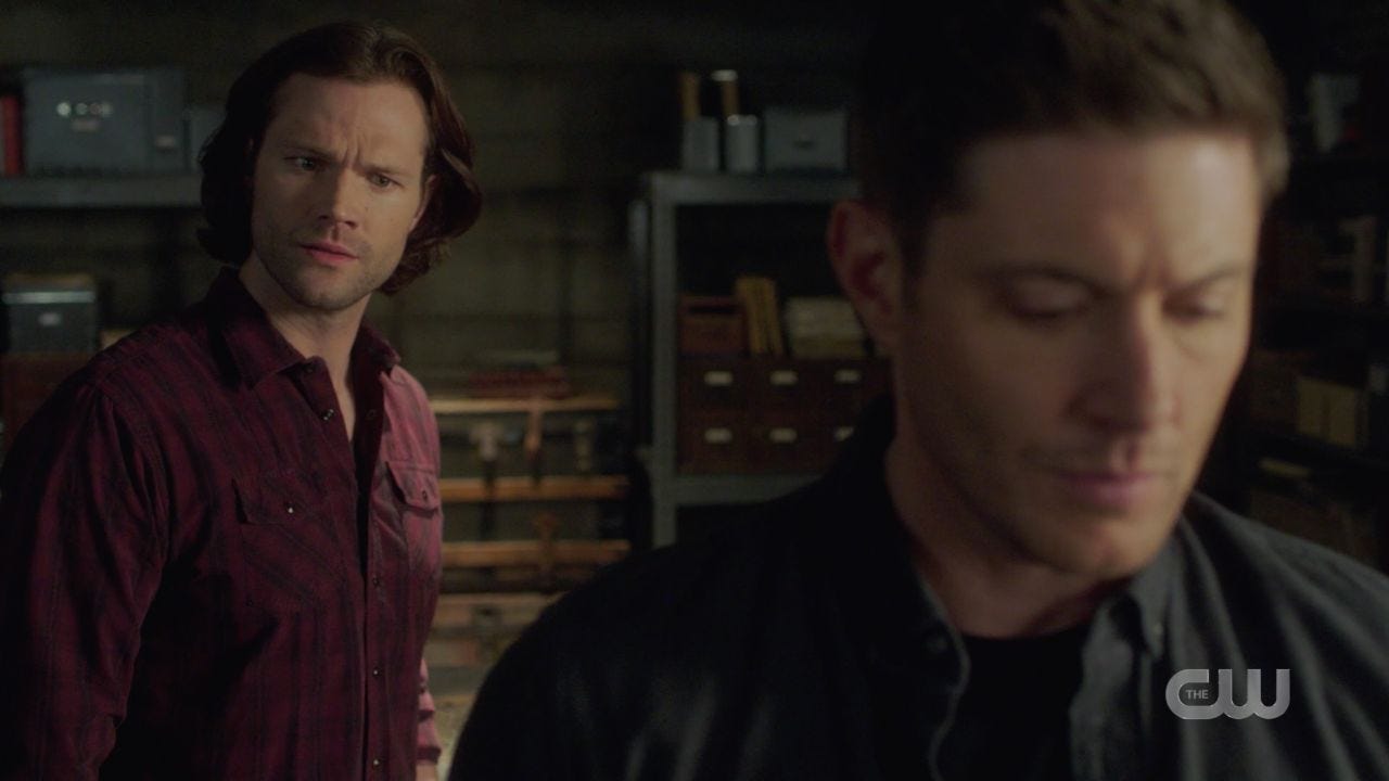 Sam Winchester tries talking Dean from putting Jack in the malak box 14.19 Sam Winchester tries talking Dean from putting Jack in the malak box 14.19