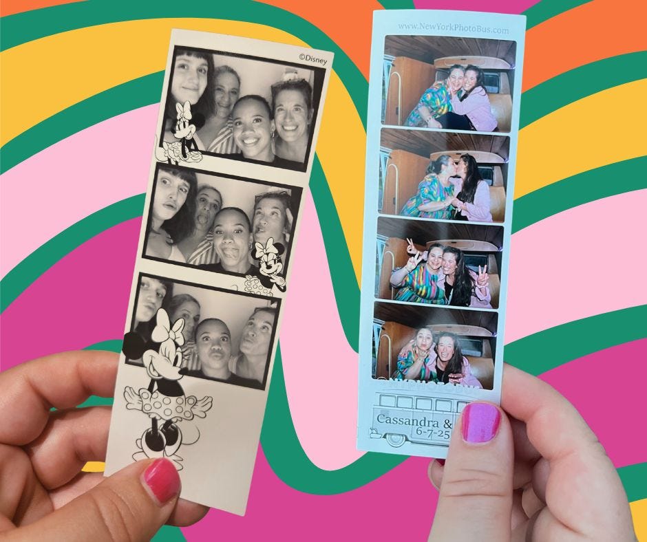 Photo collage of two photo booth photo strips of the author and loved one Photo collage of two photo booth photo strips of the author and loved one