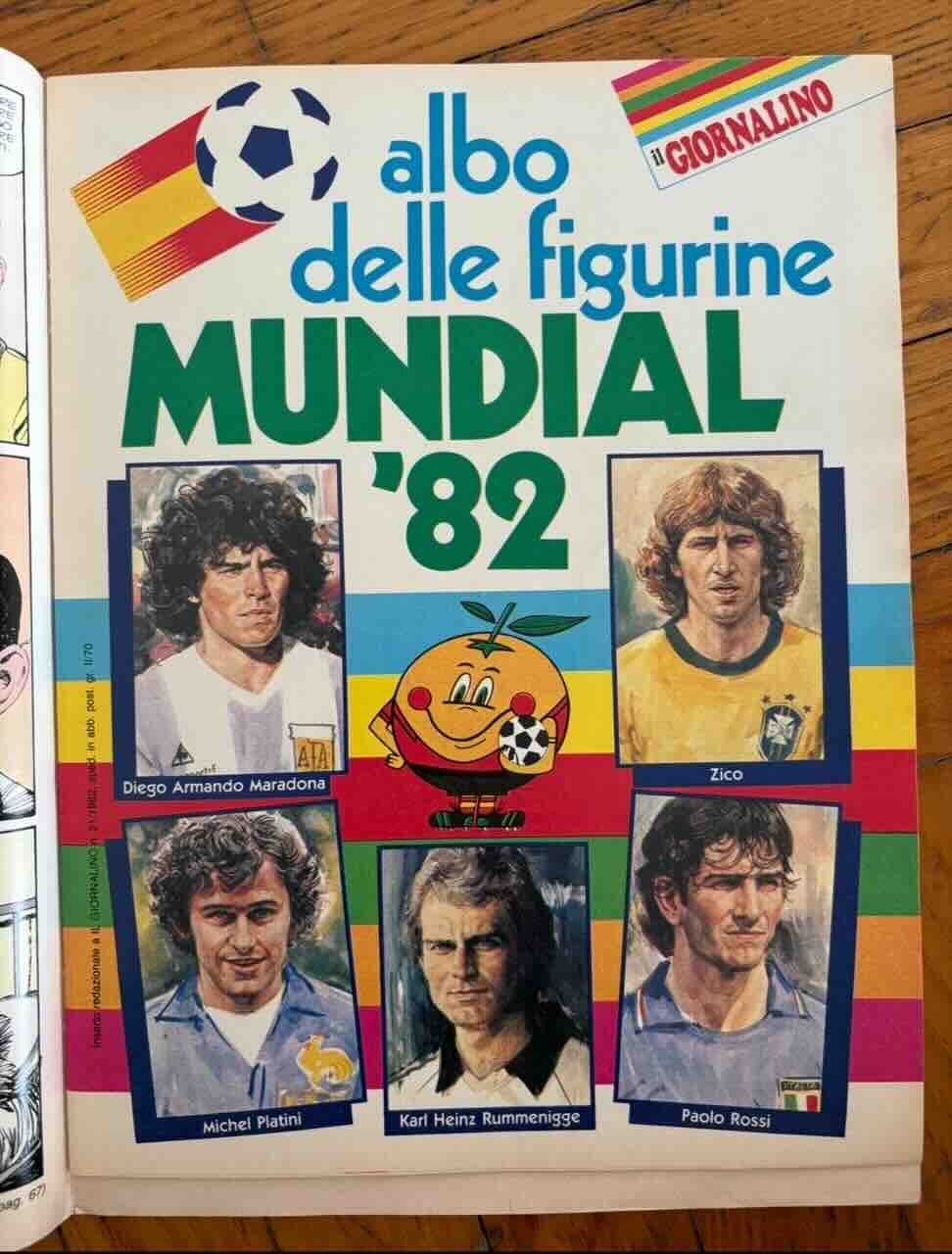 Album Mundial 82 Il Giornalino - Espana 82, Avec Poster Maradona Et Figurines Non Collées