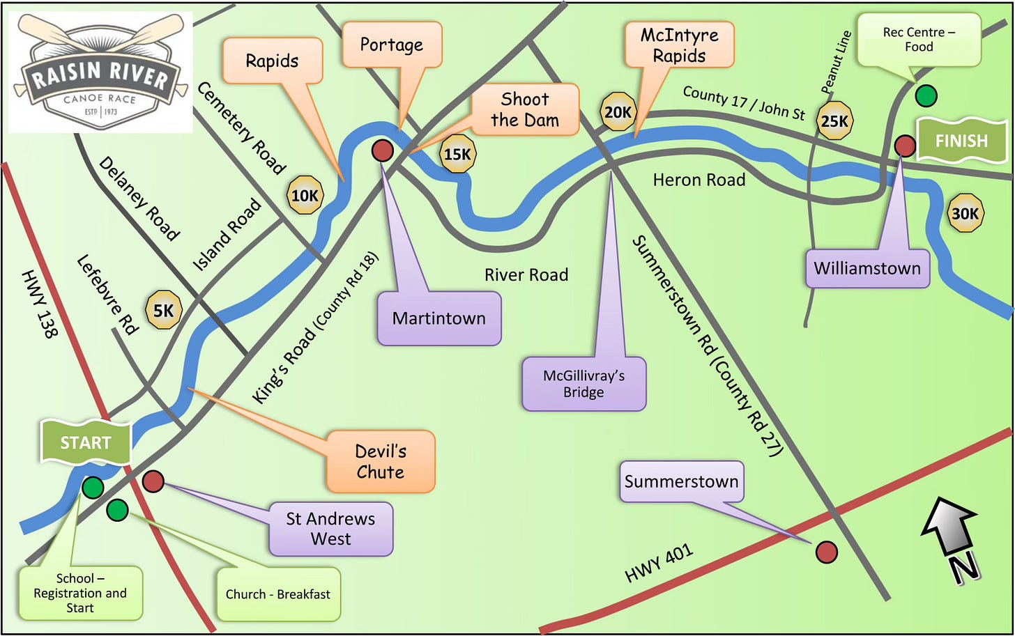 map of river course