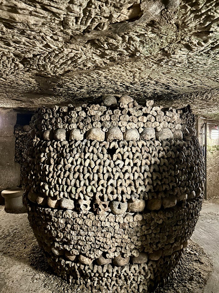 inside catacombes and méert: l'abeille française