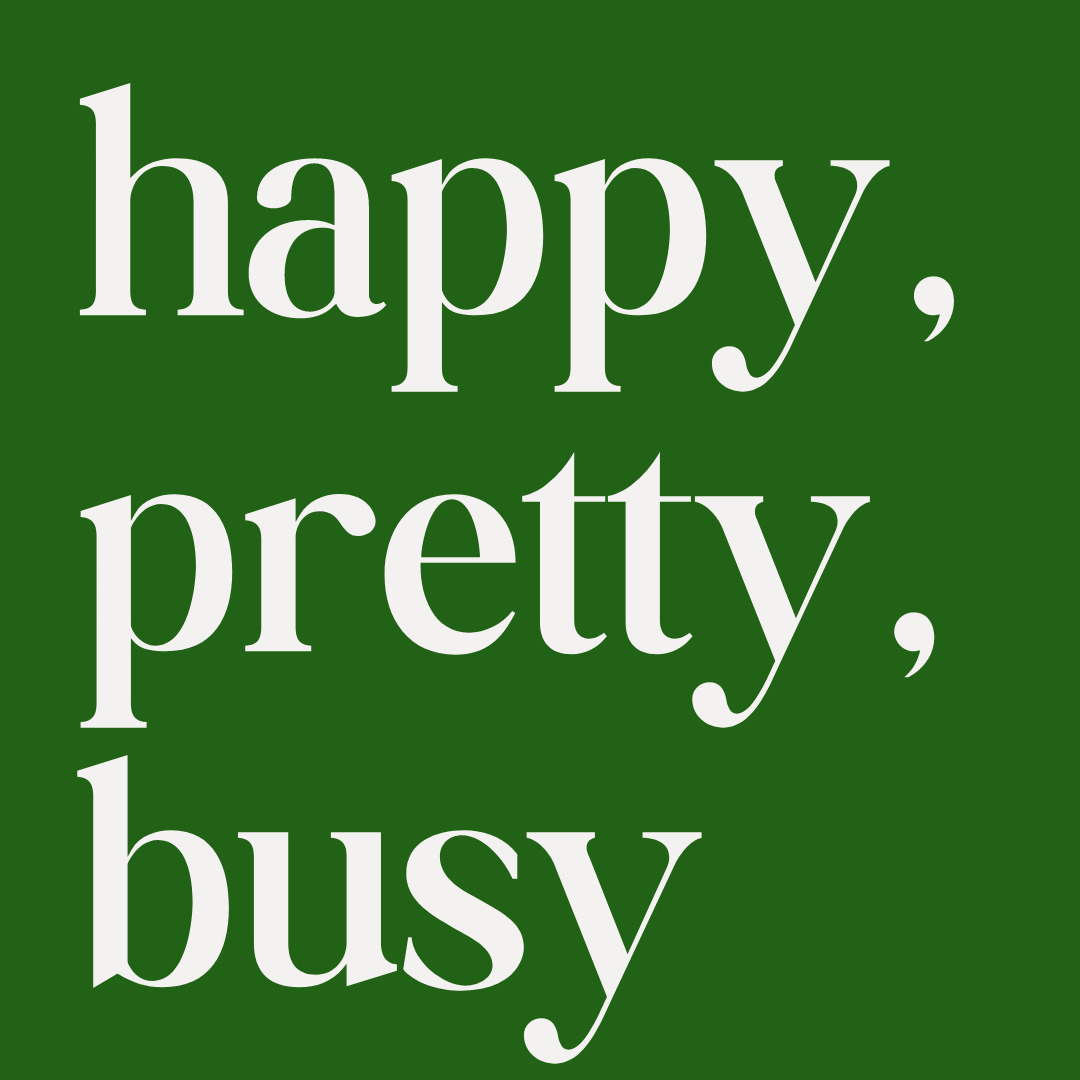 happy, pretty, busy by Jade Beguelin logo