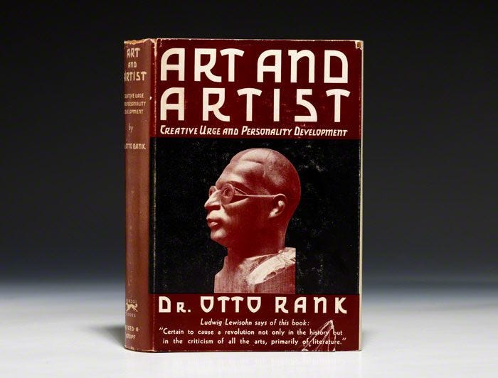 Art and Artist First Edition - Otto Rank