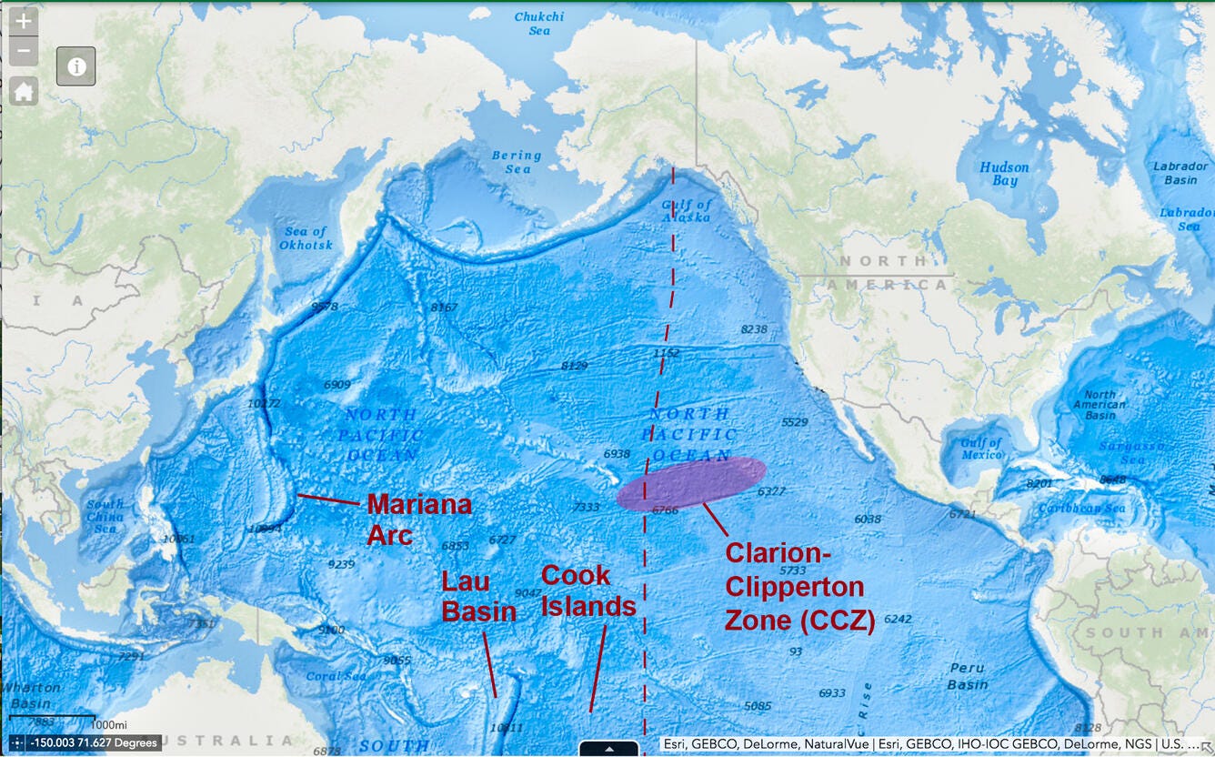 Locations of Clarion-Clipperton Zone | U.S. Geological Survey Locations of Clarion-Clipperton Zone | U.S. Geological Survey