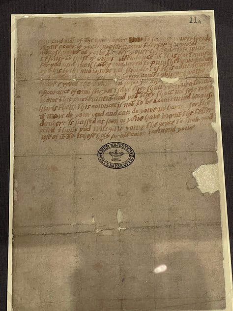 Documents on display at the 'Treason' Exhibition