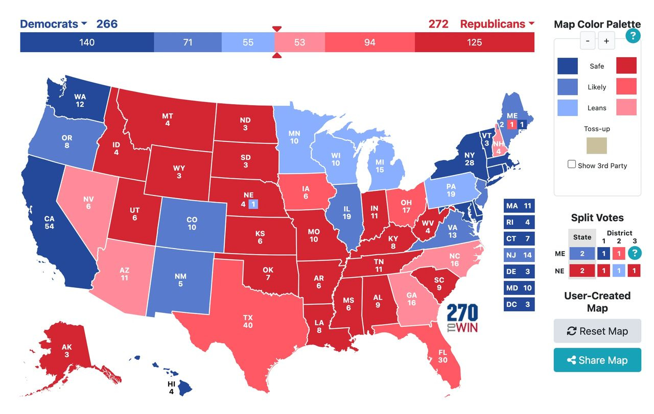 Presidential Map - Reasonable Arguments®
