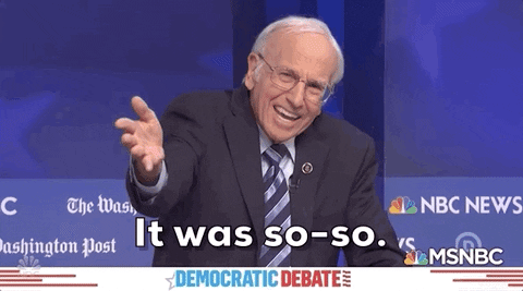 Larry David saying 'It was so-so'