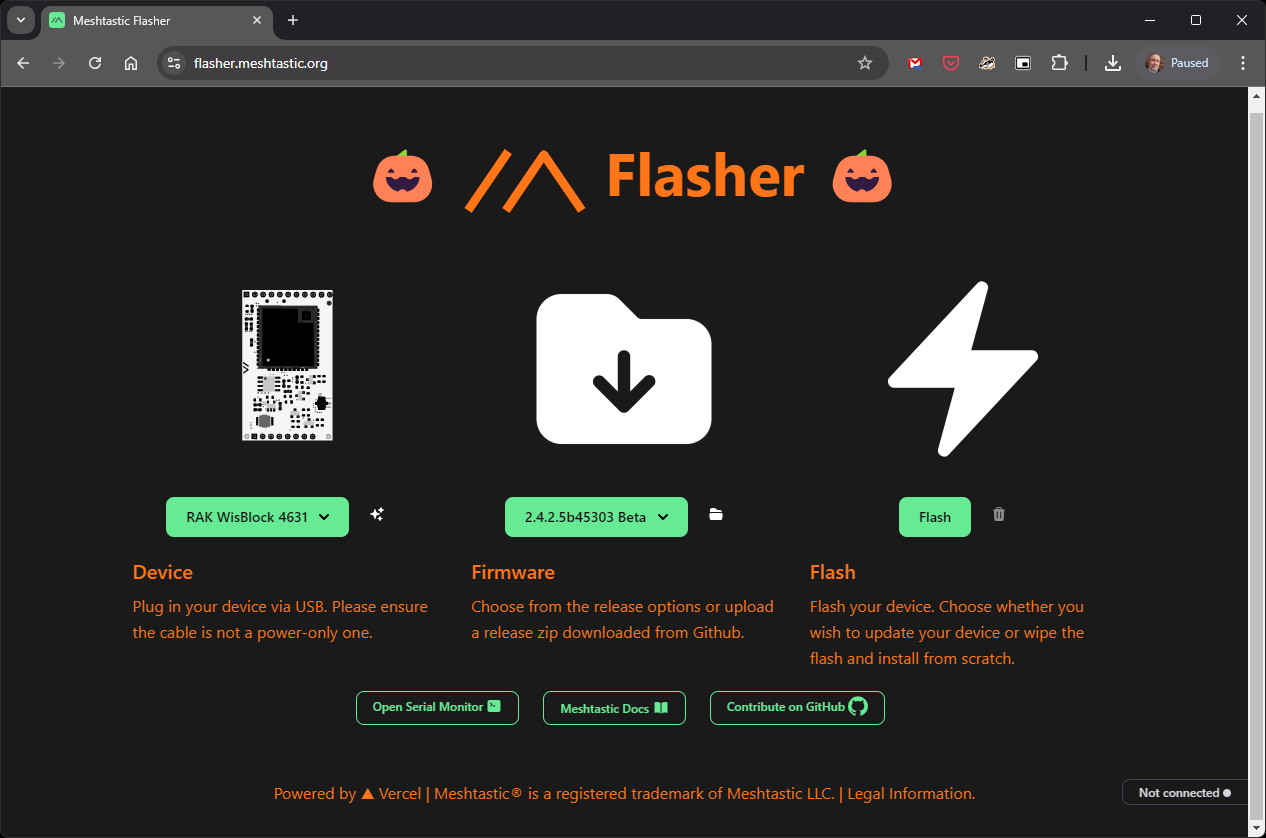 Meshtastic flasher