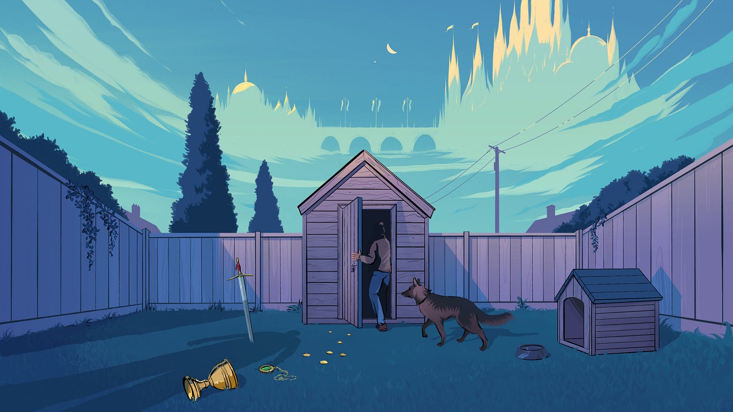 The best doggo in all of literature. The "main character" is here, too