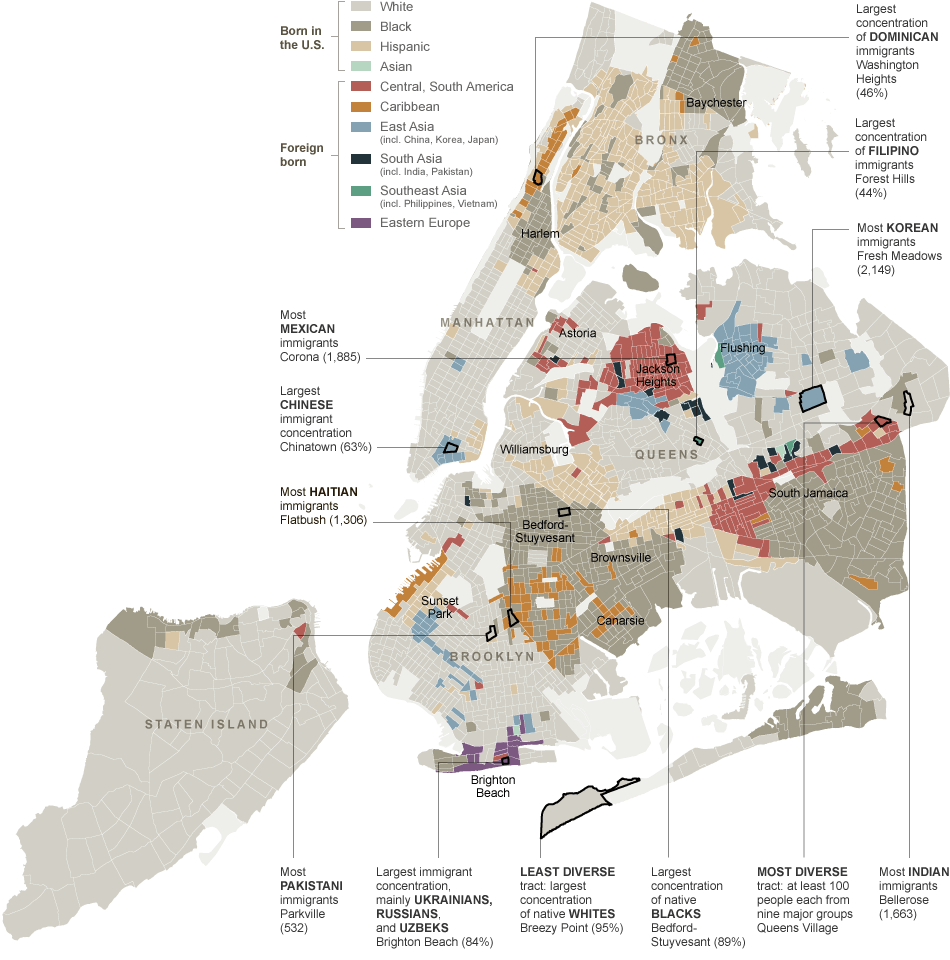 Map of New York City's ethnic neighborhoods - Map - NYTimes.com