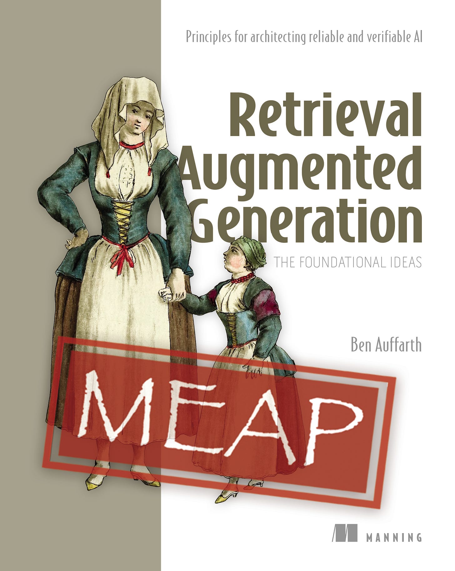 High-resolution Manning cover for Retrieval Augmented Generation, The Foundational Ideas High-resolution Manning cover for Retrieval Augmented Generation, The Foundational Ideas