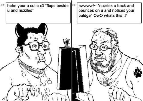 awwwww卜,nuzzles u back and pounces on u and notices your buldge" OwO whats this..? >>| hehe your a cutie x3 *flops beside 1,- u and nuzzles 0