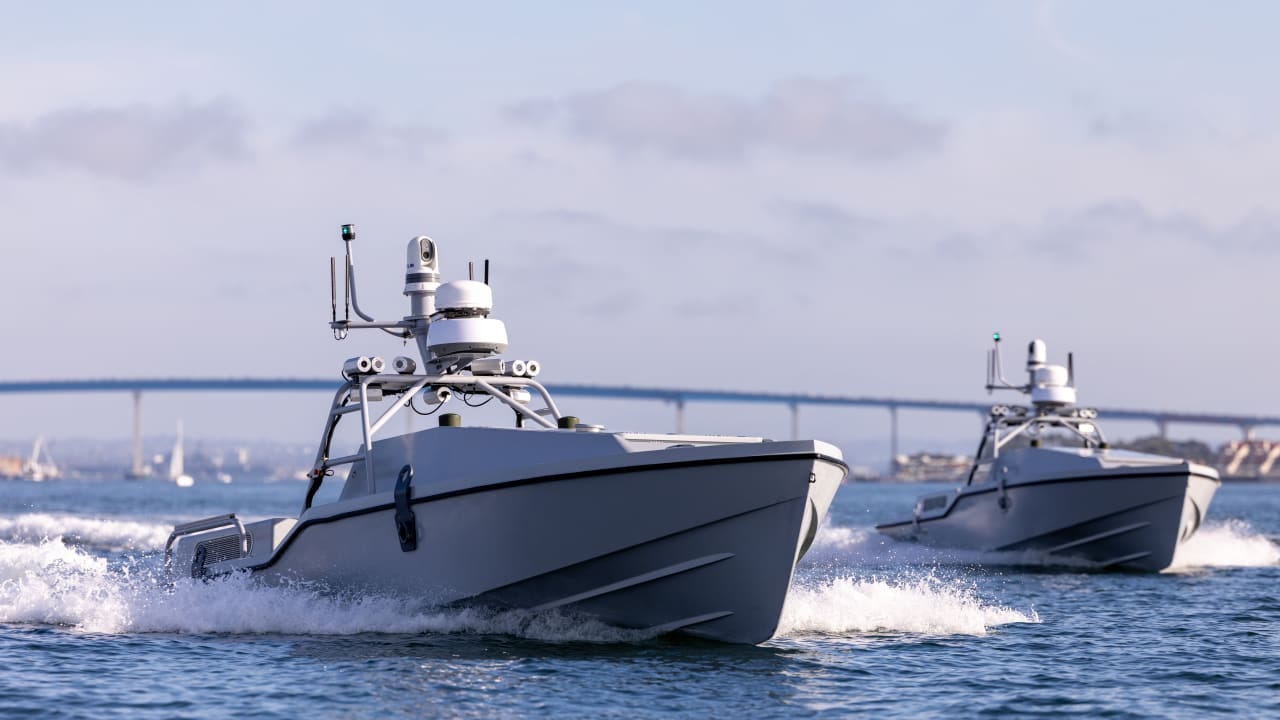 Saronic's Corsair USV is described as “capable of operating at ranges over 1,000 nautical miles and can support 1,000-pound payloads."