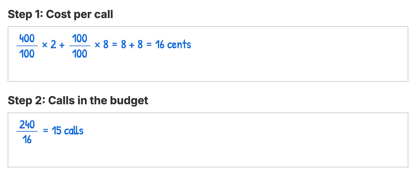 Calls in a Budget Calls in a Budget