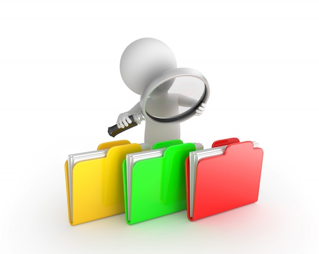 Man with magnifying glass