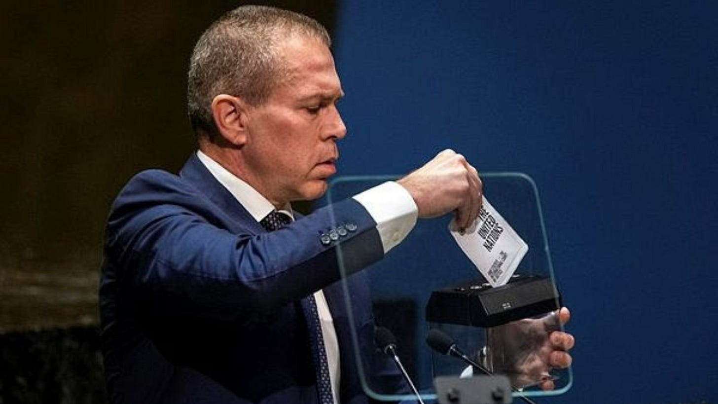 Watch: Israeli Ambassador shreds UN charter after angry speech on  Palestinian membership | World News - The Indian Express