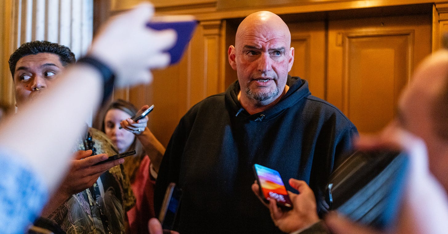 Fetterman Calls California Protests 'Anarchy' as He Criticizes Democrats -  The New York Times